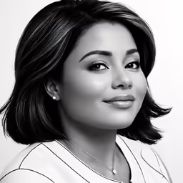 a black and white photo of a woman