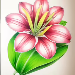 a flower that is on some kind of green leaf