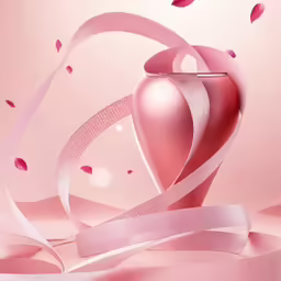 a vase that is sitting on top of some pink stuff