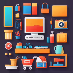 a computer and a suitcase are on top of a shelf,this is a picture of some things on a computer screen