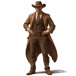 man in suit and tie standing on one leg