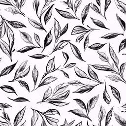 black and white leaves on a white background