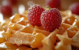 two red berry on top of some sliced fruit