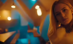 a girl is sitting in the middle of a room
