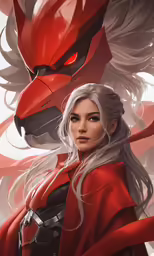 an image of a woman with long white hair