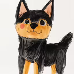 this is an illustration of a dog drawn in chalk
