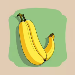 an illustration of a pair of yellow bananas