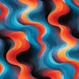 wavy red, white, blue, and black design