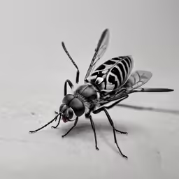 a black and white bug with very long legs