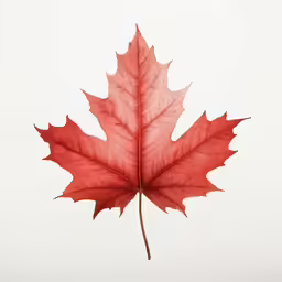 a red leaf of a maple tree