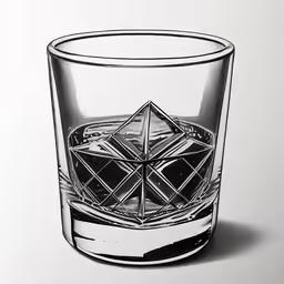 a glass with an upside down glass sitting on a table