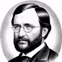a drawing of a man in a suit