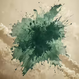 a photo of some paint splashing from the sky