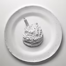a dessert is on a white plate with a knife