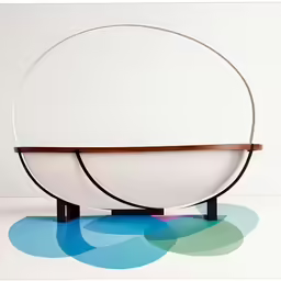 a large circle with some round shapes around it