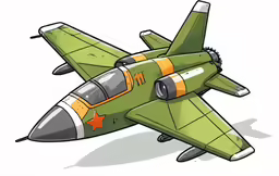a cartoon airplane flying in the air
