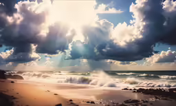a very nice sky and some big clouds above