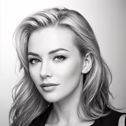 black and white photo of a beautiful woman