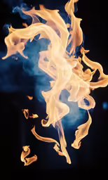 smoke is shown being blown in the air