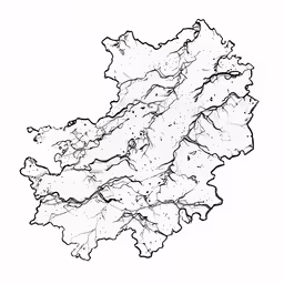 a map showing the locations of several roads