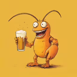 cartoon illustration with glass and character from animated tv series
