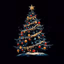a decorated christmas tree with many lights