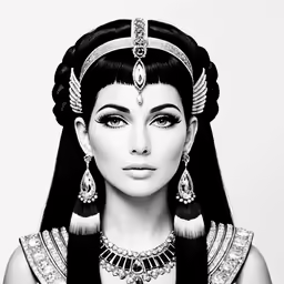 an egyptian woman is shown with jewelry