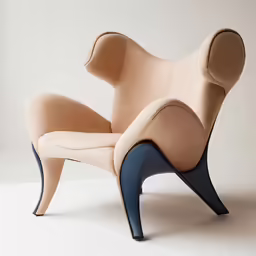 a chair with the shape of a heart on it