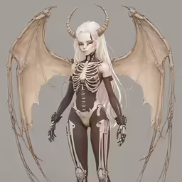 a very cute looking girl with huge wings