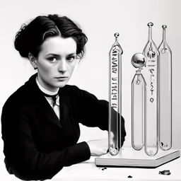 a black and white photo of a woman leaning on bottles