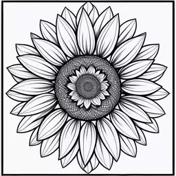 /tmp/FOOpm9c3S.jpg = an ornate sunflower with large leaves
,/tmp/FOOpm9c3S.jpg = a drawing of a sunflower with leaves inside
,/tmp/FOOpm9c3S.jpg = an image of a large sunflower drawn in a square frame
,/tmp/FOOpm9c3S.jpg = a large flower in black and white on a white background
,/tmp/FOOpm9c3S.jpg = a drawing of a sunflower on a white background
,/tmp/FOOpm9c3S.jpg = the intricate sunflower coloring page
,/tmp/FOOpm9c3S.jpg = a sunflower with black and white drawing
