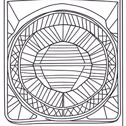 the geometric image of a flower, as depicted in stained glass