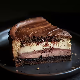 the dessert is in the plate on the table