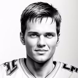 an athlete is photographed in a studio for this portrait