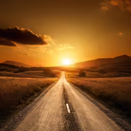 a dirt road that is next to some grass and trees