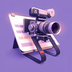 the camera has a tripod and a tripod attached to it