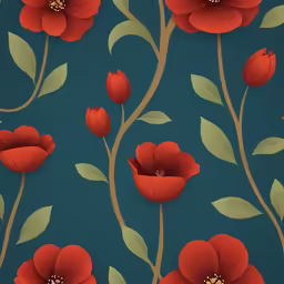 an image of a wallpaper with red flowers
