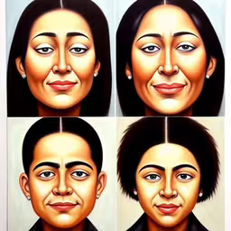 several pictures of different faces with each one different,a drawing of a man