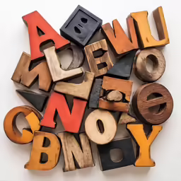 the letters are arranged in the shape of an animal