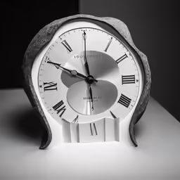 a close up of a clock on a table