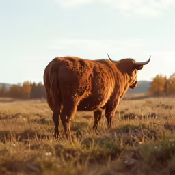 an image of a bull that is standing in the grass