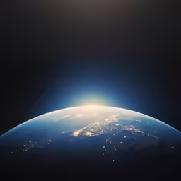 this is the earth taken from space with lights on