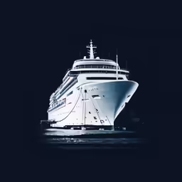 a boat docked at a dock in the sea