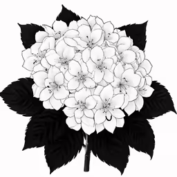 this is a bouquet of white flowers with black leaves