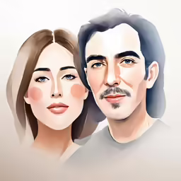 a couple that are drawn in a realistic way