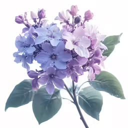 purple and blue flowers with green leaves in the wind