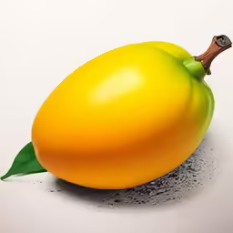 an orange on a white background has black speckles