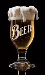 a glass filled with white foamy liquid next to another glass