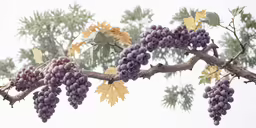 a tree branch with fruit growing on it