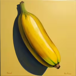 an artfully colored painting of an ripe banana